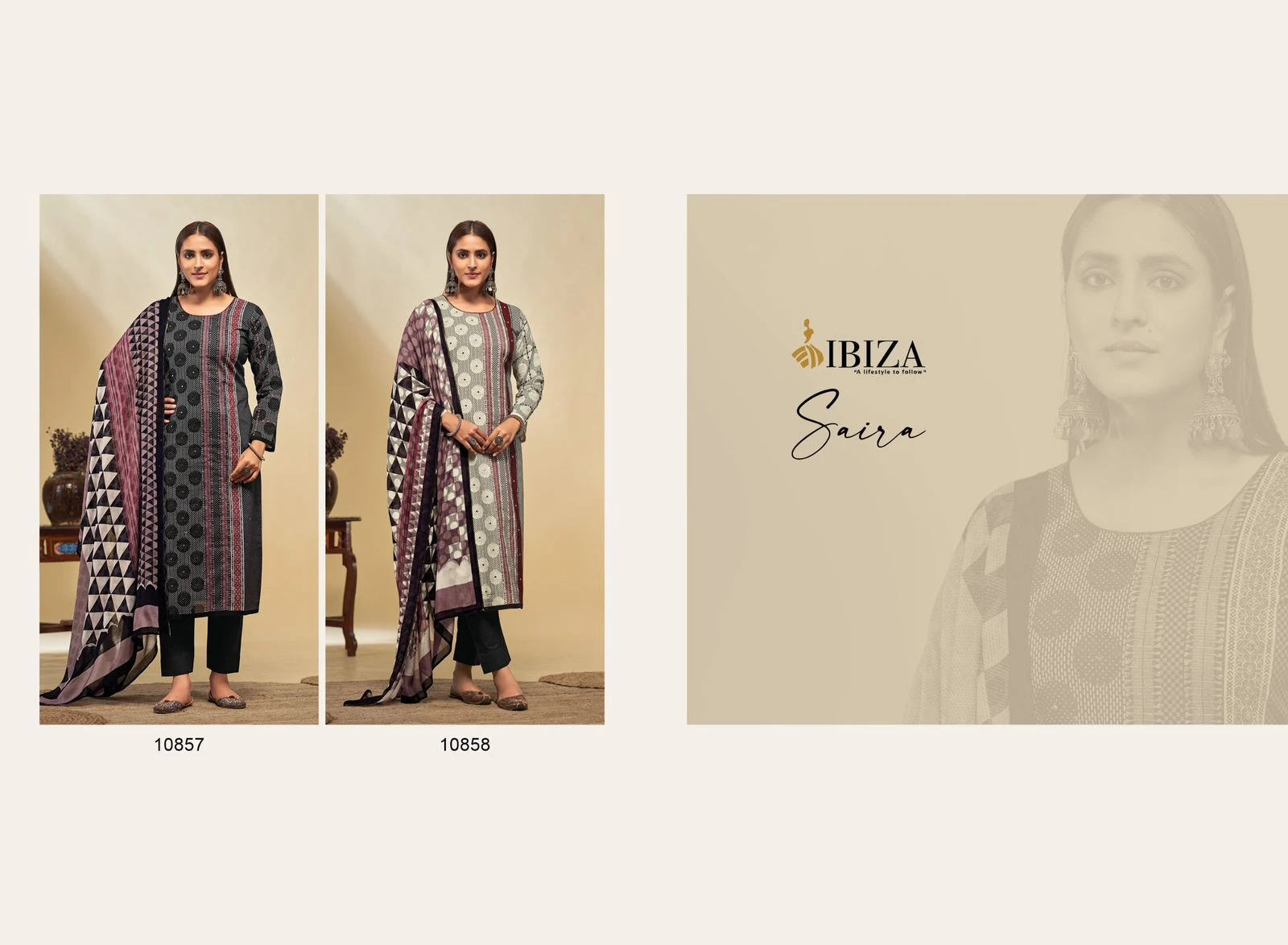 Ibiza Saira Rubia Pure Lawn Cotton Wholesale Fancy Salwar Suit Catalog — Wholesale Salwar Suits, Ibiza wholesale from Surat — view 3